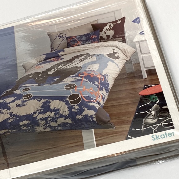 NWT 3 Pc Twin Skateboard Duvet Bedding Set by Maholi - Picture 5 of 9
